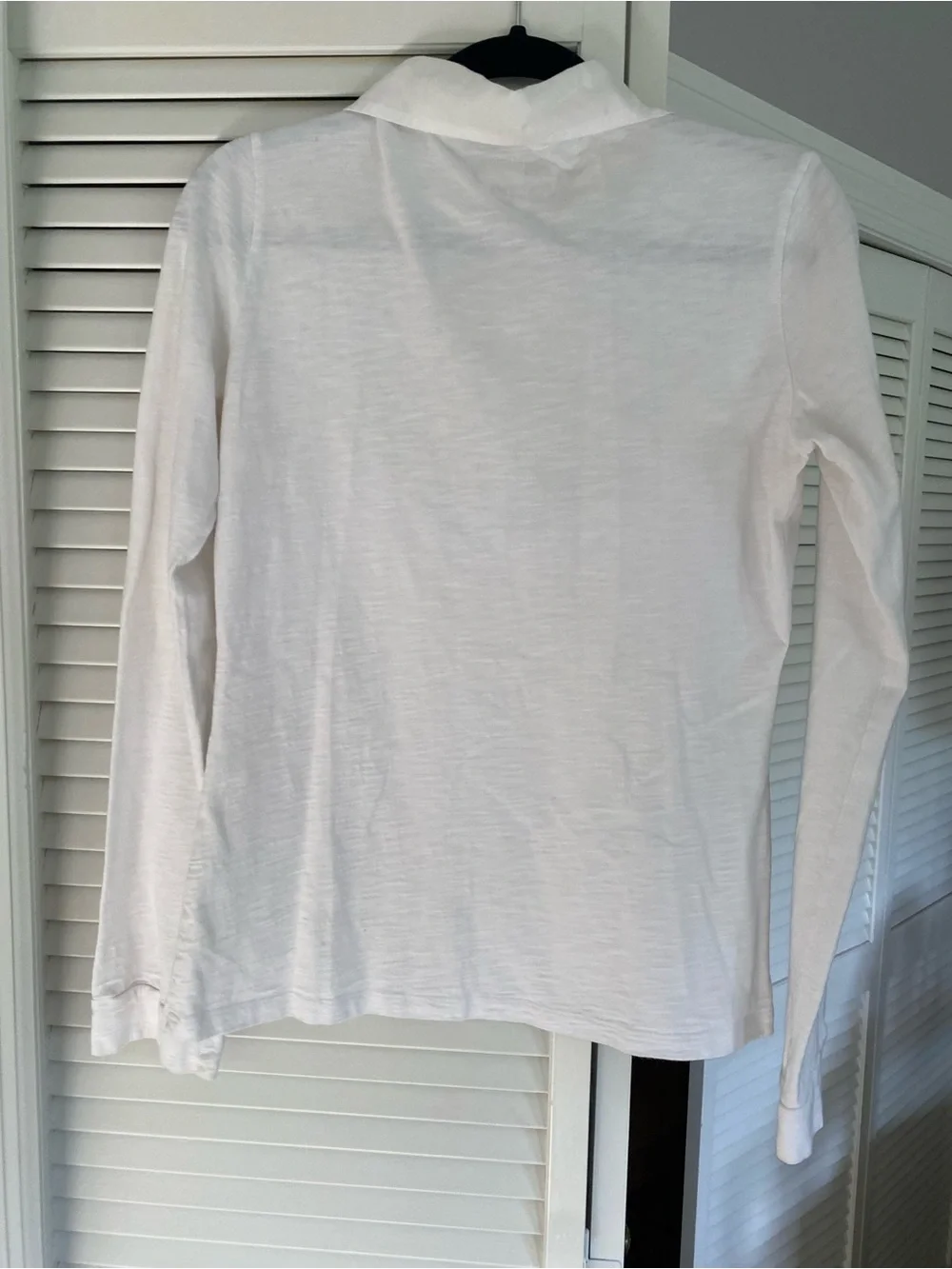 Twill Twenty Two White Layered-Look Long Sleeve Shirt with Ruffle Placket - Picture 2 of 6